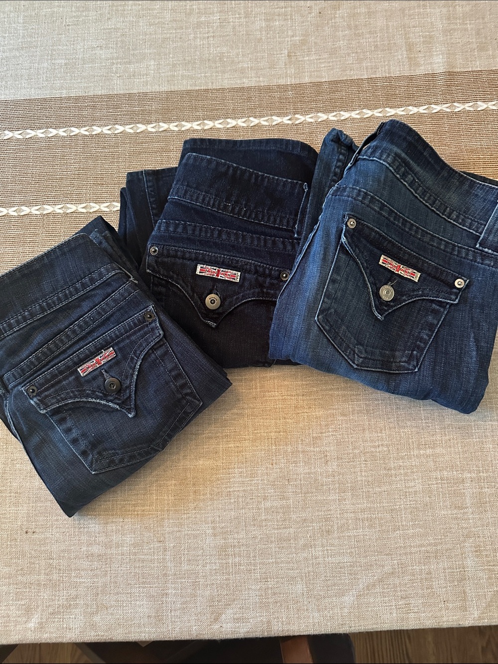 Hudson Jeans Women's Bootcut Trio in Dark Blue Denim